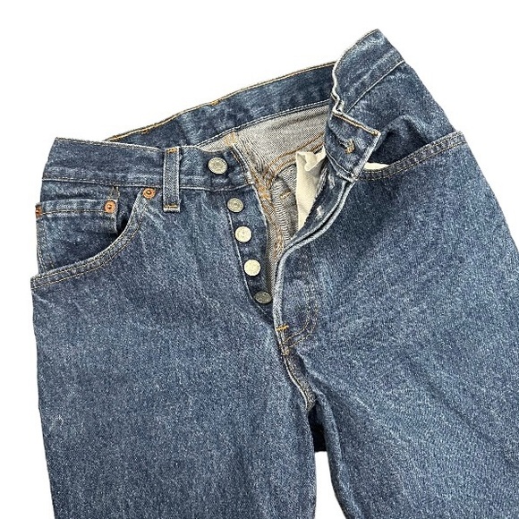 Levi 501 Button Fly 80’s Vintage Jeans Size 26 Waist 32 Length - Picture 6 of 10